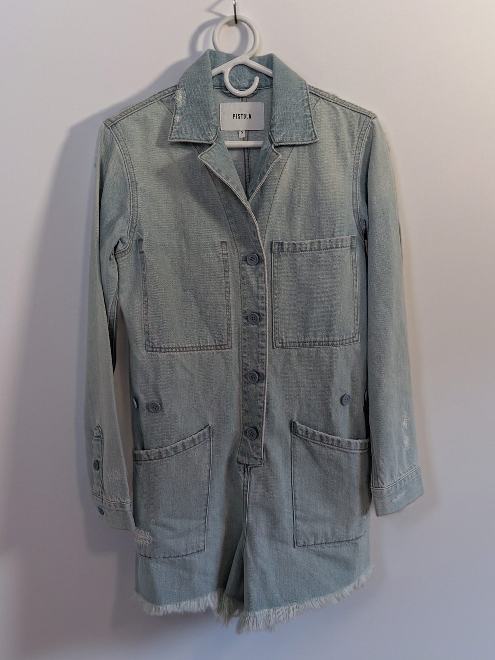 Pistola Light Wash Romper Size Small